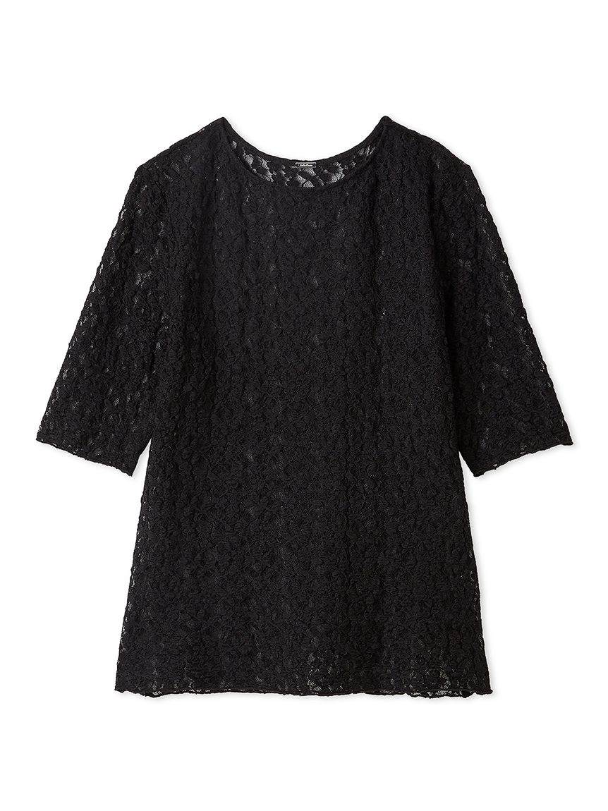 チャコット レースTシャツ 花柄 黒 美品 訳あり チャコット レースT