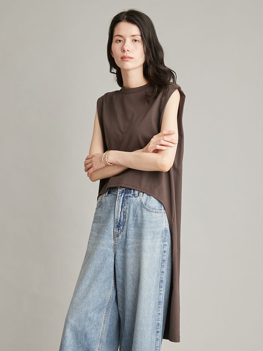 トップス mi38 接触冷感】ノースリテールトップス(Tシャツ)｜トップス｜Mila Owen