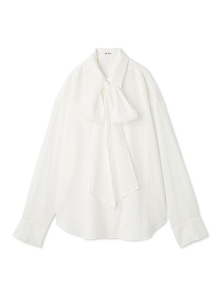 2wayシャツ衿シアーボウタイブラウス(ブラウス)｜トップス｜Mila Owen