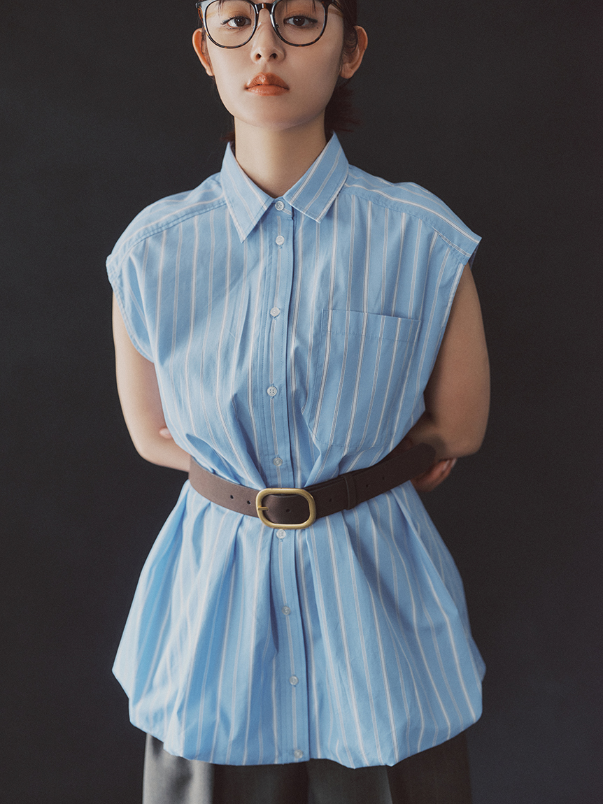 「Mila Owen」 ノースリーブシャツ ONE SIZE ホワイト レディース バルーンヘムノースリシャツ(シャツ)｜トップス｜Mila Owen