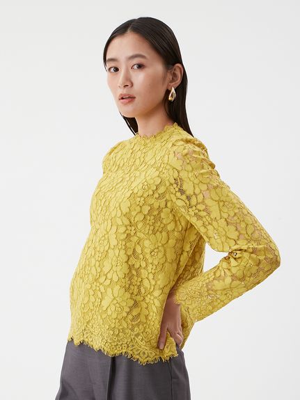 スタンドカラーレースブラウス(ブラウス)｜トップス｜Mila Owen（ミラ