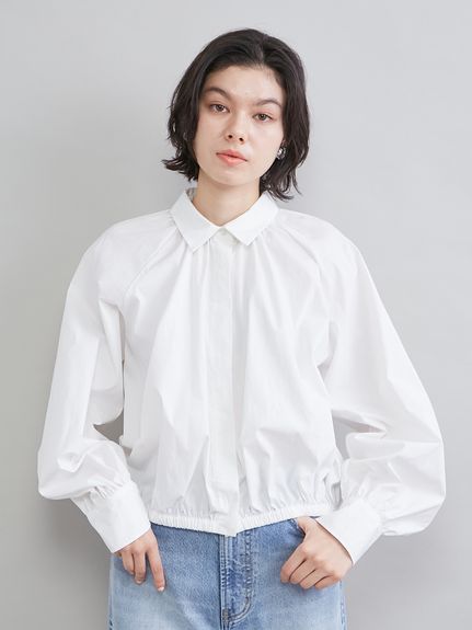 クロップドギャザーバルーンシャツ(シャツ)｜トップス｜Mila Owen