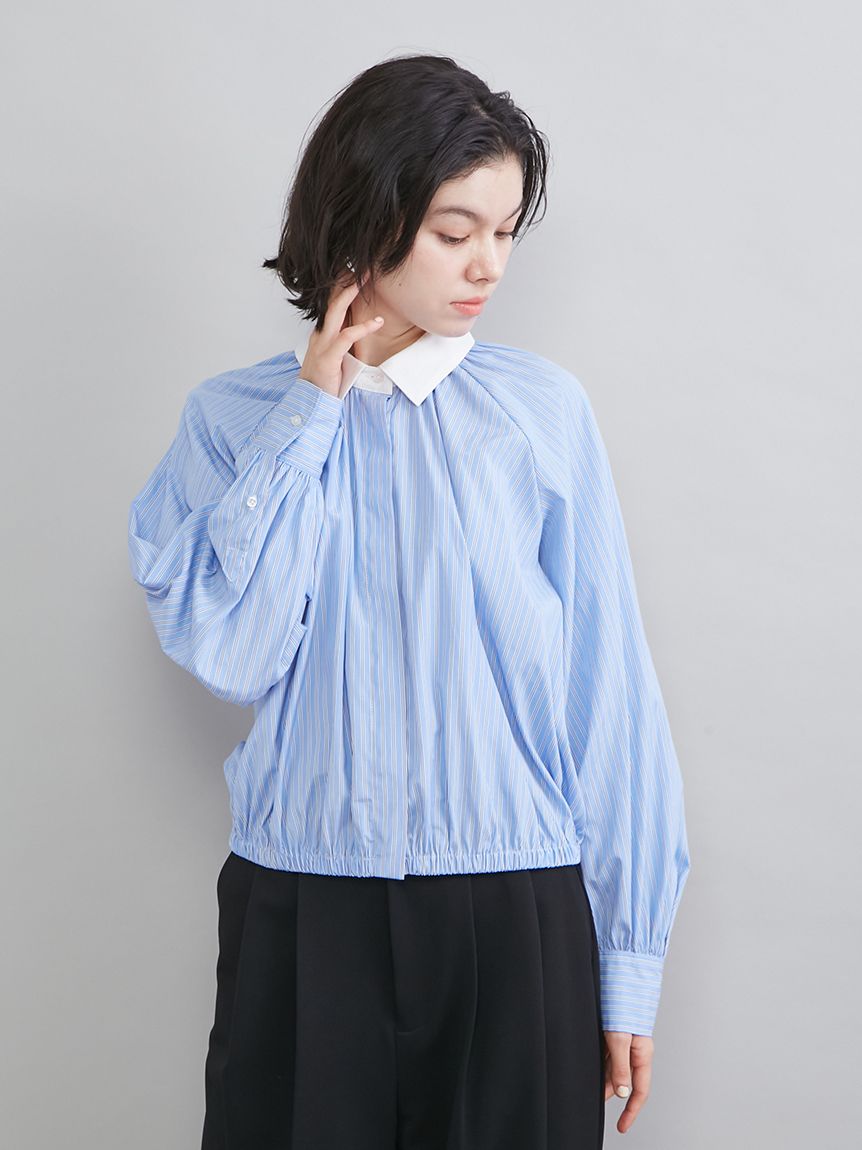 クロップドギャザーバルーンシャツ(シャツ)｜トップス｜Mila Owen