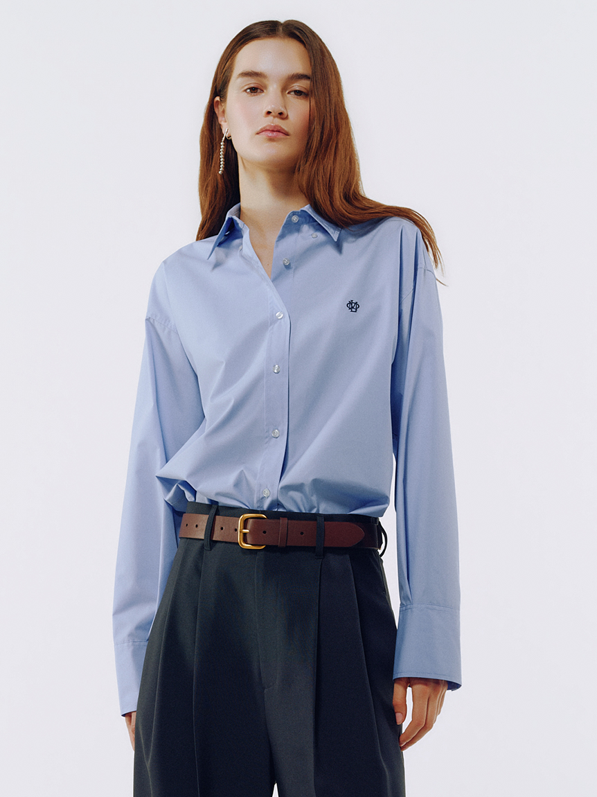 カーブヘム釦ダウンオーバーシャツ