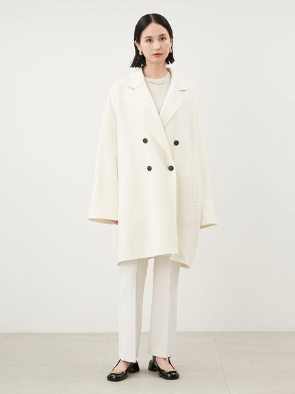 18aw ダブルブレスト チェスターコート WEB限定00サイズ】ワイド