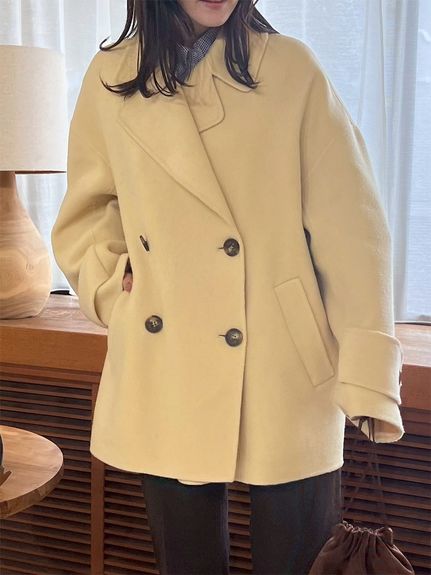 Mila Owen 浅Vネックショート丈コート 水色 サイズ1 Amazon | [ミラオーウェン] 浅Vネックショート丈コート