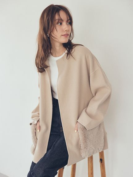 【新品未着用品】ミラオーウェン ショート丈コート 0サイズ スプリングコート ハーフコート|Mila Owen(ミラオーウェン)の通販サイト【公式】