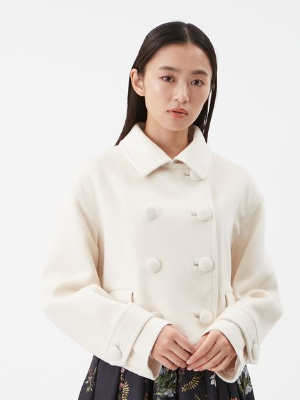 ほぼ新品ミラオーウェンコート Mila Owen（ミラオーウェン）の「レディオーバーサイズステンカラー