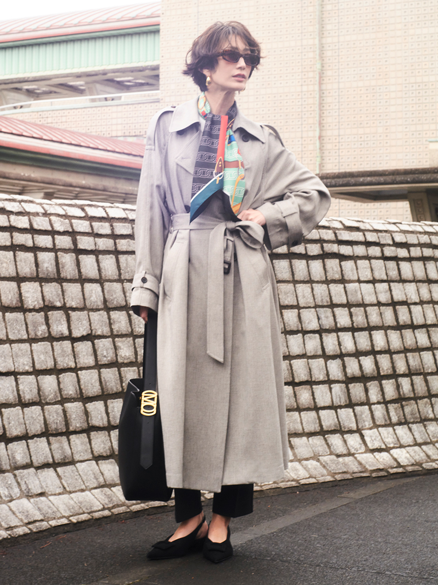 撥水オーバーサイズトレンチコート(トレンチコート)｜アウター｜Mila