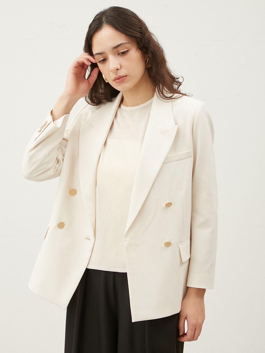 金釦ダブルブレストブレザー(テーラードジャケット)｜アウター｜Mila