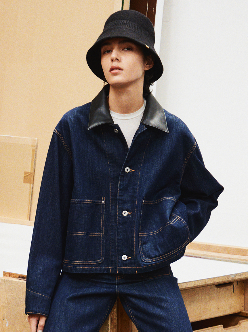 ショート丈デニムカバオール(デニムジャケット)｜アウター｜Mila