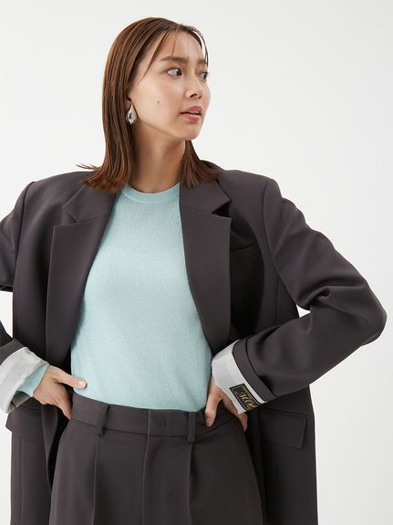 セットアップ対応】ターンバックダブルブレストジャケット(ジャケット