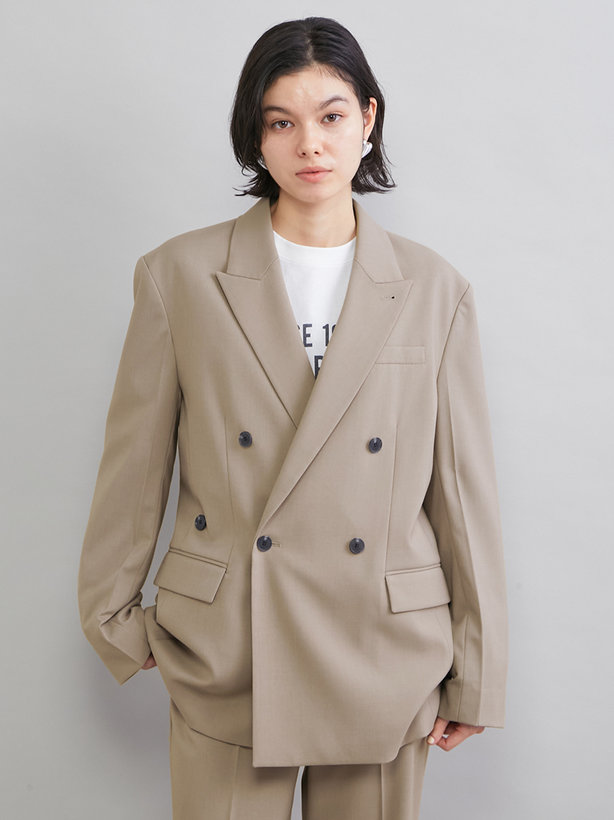 新品♡ミラオーウェンダブルブレストテーラードジャケットサイズM01 ダブルブレストテーラードジャケット(テーラードジャケット)｜アウター