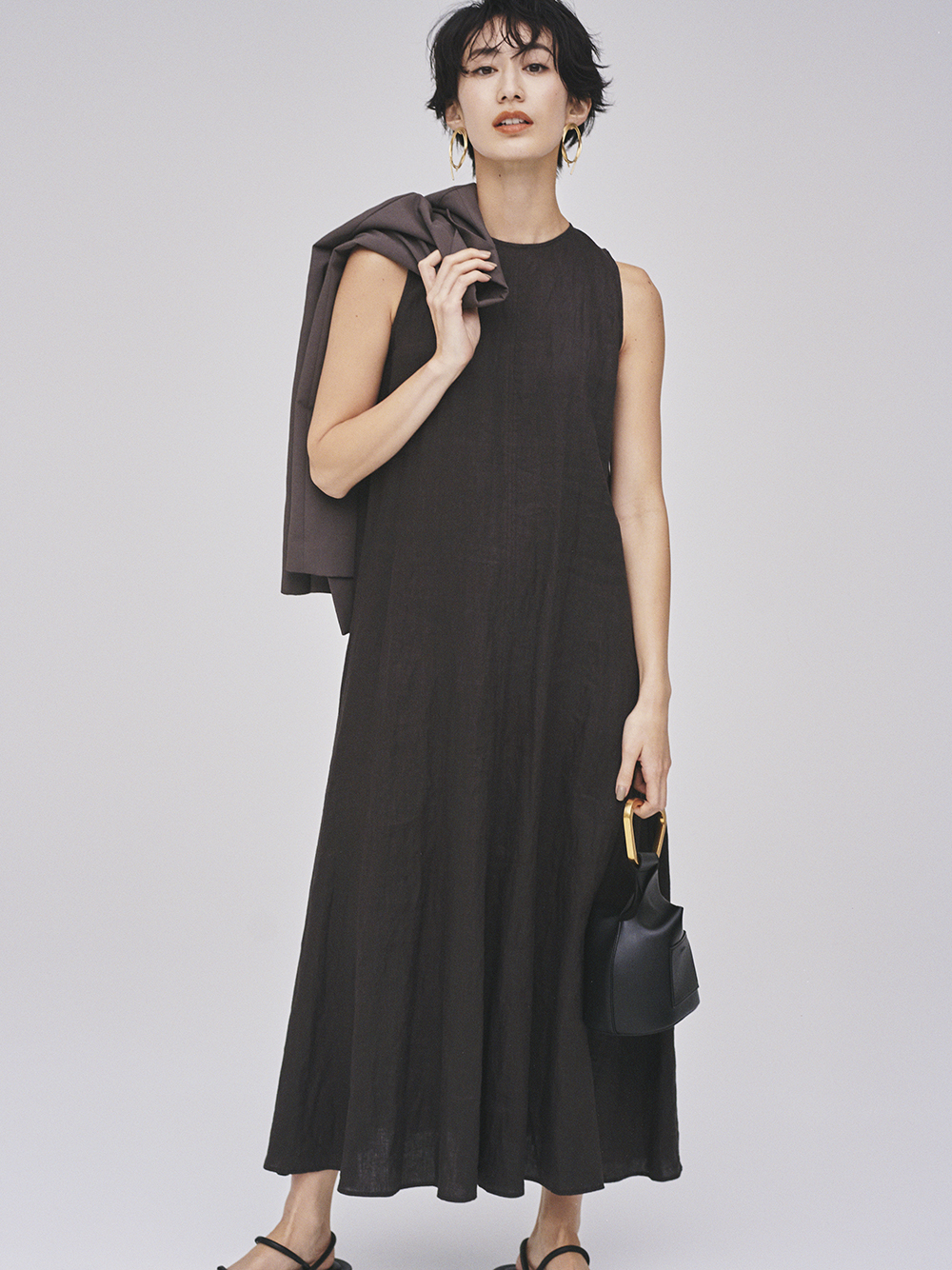 ステッチワークノースリリネンマキシワンピース マキシ ロングワンピース ワンピース Mila Owen ミラオーウェン の通販サイト 公式