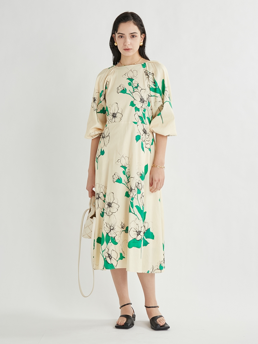 バックリボンパフスリーブワンピース 膝丈ワンピース ワンピース Mila Owen ミラオーウェン の通販サイト 公式