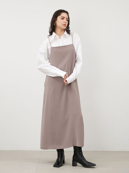 WEB限定サイズあり】バックリボンAラインキャミワンピース(キャミ 