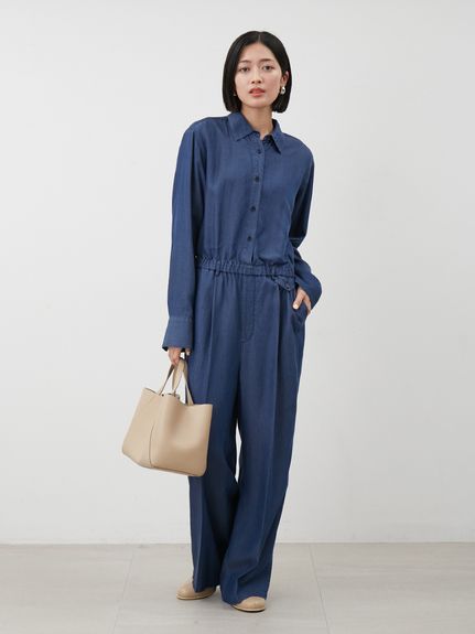 MilaOwen(ミラ オーウェン) オールインワン ウエストゴムシャツオールインワン(オールインワン)|ワンピース