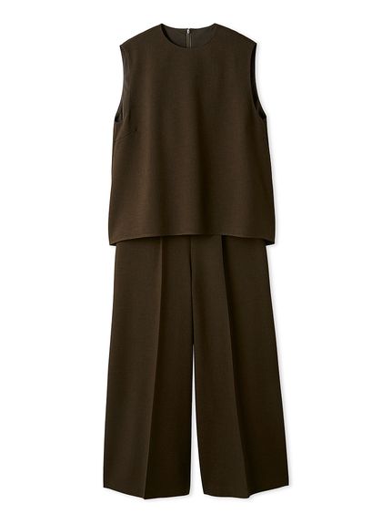 セットアイテム】ノースリトップスワイドパンツSET UP(セットアップ