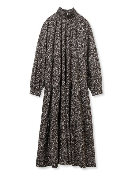 フラワープリントティアードワンピース(マキシ・ロングワンピース