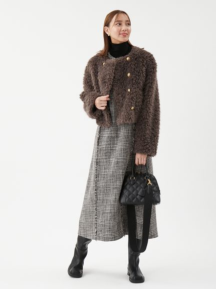 【最終値下げ】新品 ・1枚でコーデ完成✴︎ツイードレイヤードニットワンピース ﾃﾞｻﾞｲﾝﾆｯﾄﾚｲﾔｰﾄﾞﾜﾝﾋﾟｰｽ | ティティベイト(titivate) | マルイウェブ