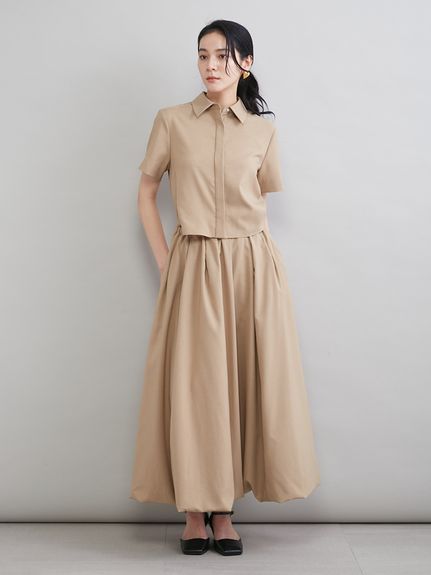 バルーンシャツワンピース(マキシ・ロングワンピース)｜ワンピース