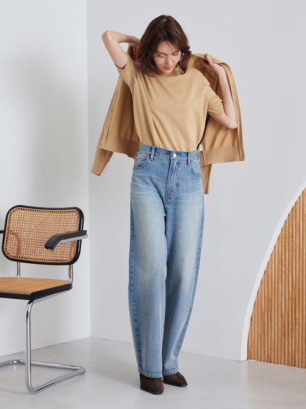 ハイライズルーズフィットバギーデニム