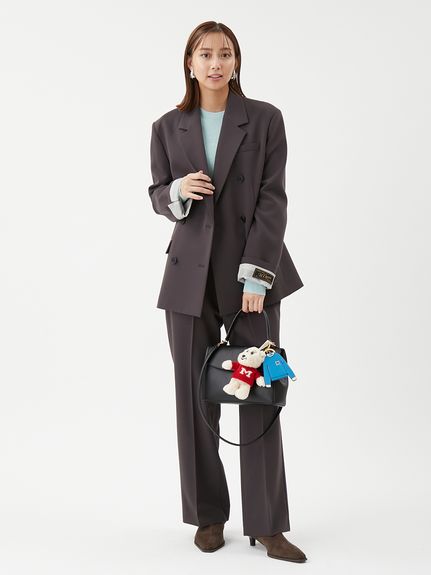 セットアップ対応】ワンタックストレートスーツパンツ(ストレート