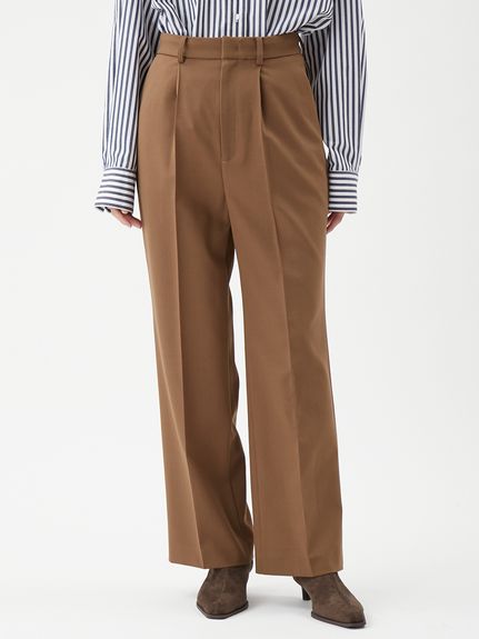 セットアップ対応】ワンタックストレートスーツパンツ(ストレート