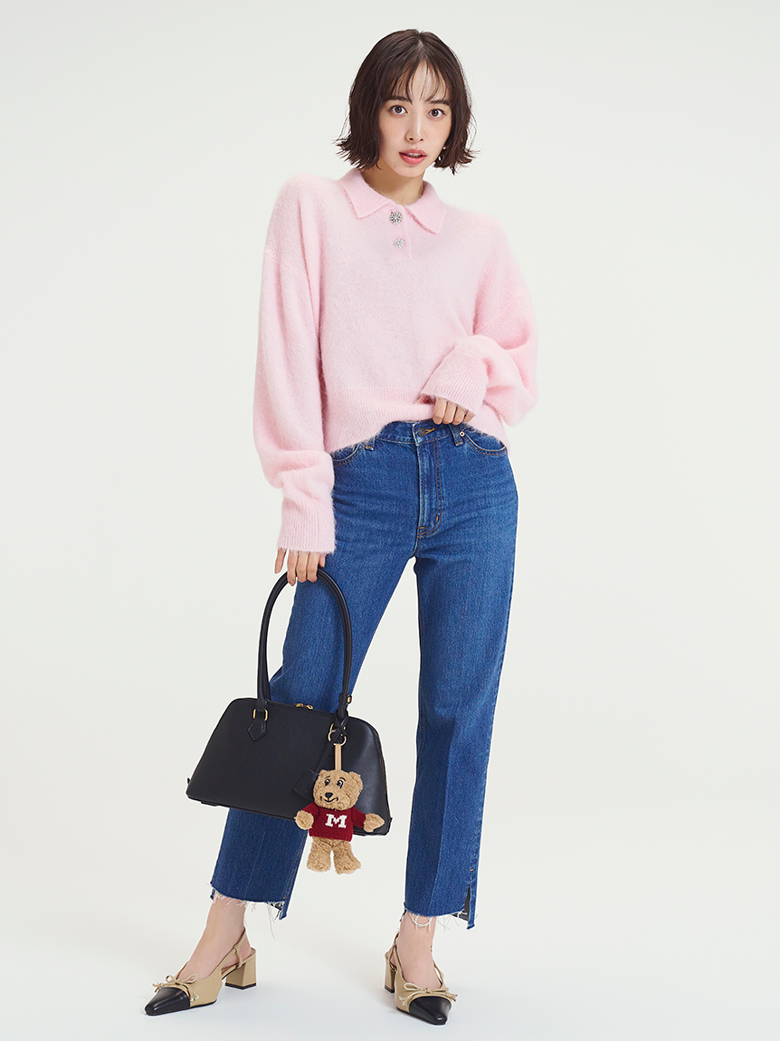 センタープレス裾段差デニムパンツ(デニムパンツ)｜パンツ｜Mila Owen