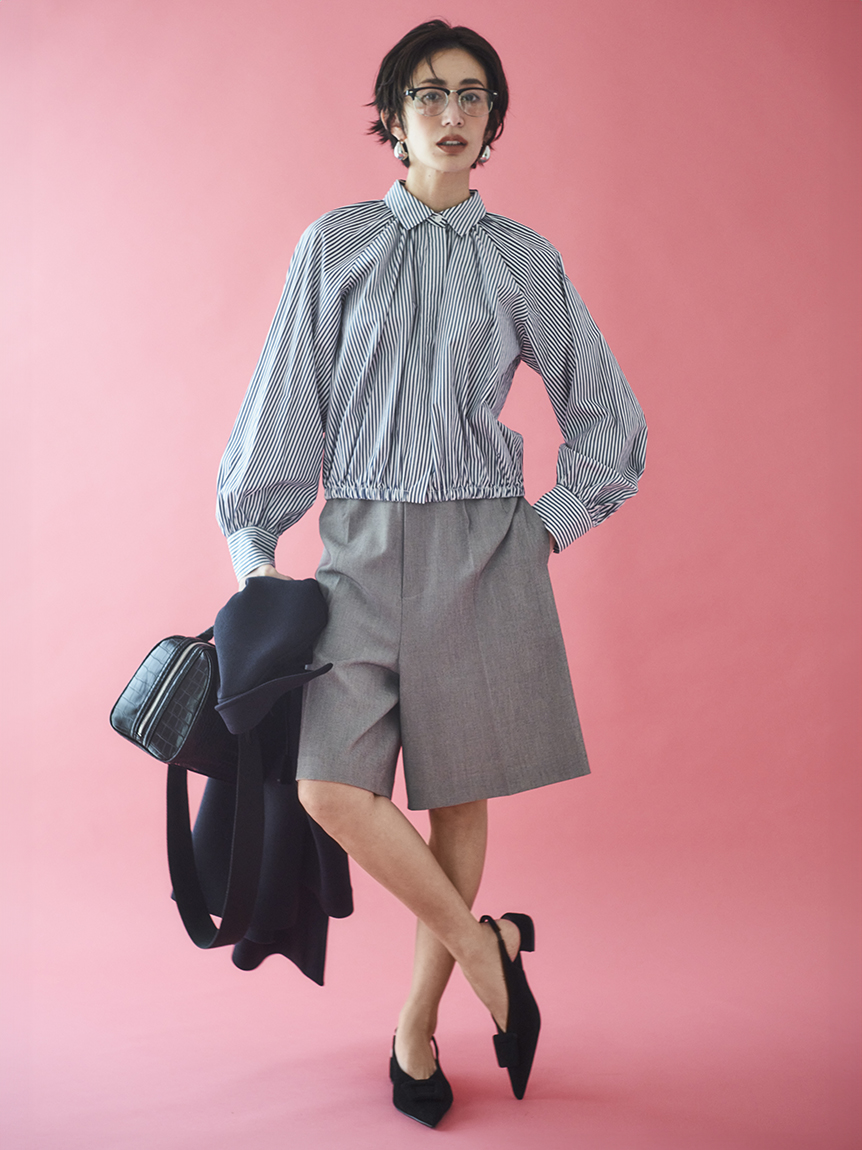 トリミングハーフキュロットパンツ(ショートパンツ)｜パンツ｜Mila