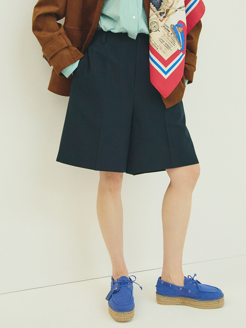 トリミングハーフキュロットパンツ(ショートパンツ)｜パンツ｜Mila