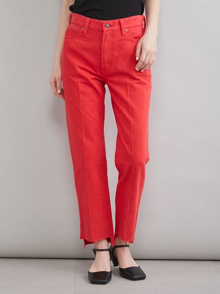 MILA PANTS】裾段差テーパードデニムパンツ(デニムパンツ)｜パンツ