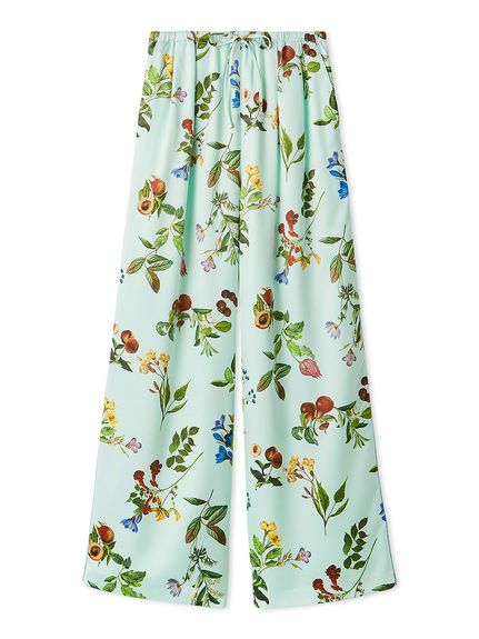 00サイズあり】ボタニカルウエストゴムイージーパンツ(ワイドパンツ