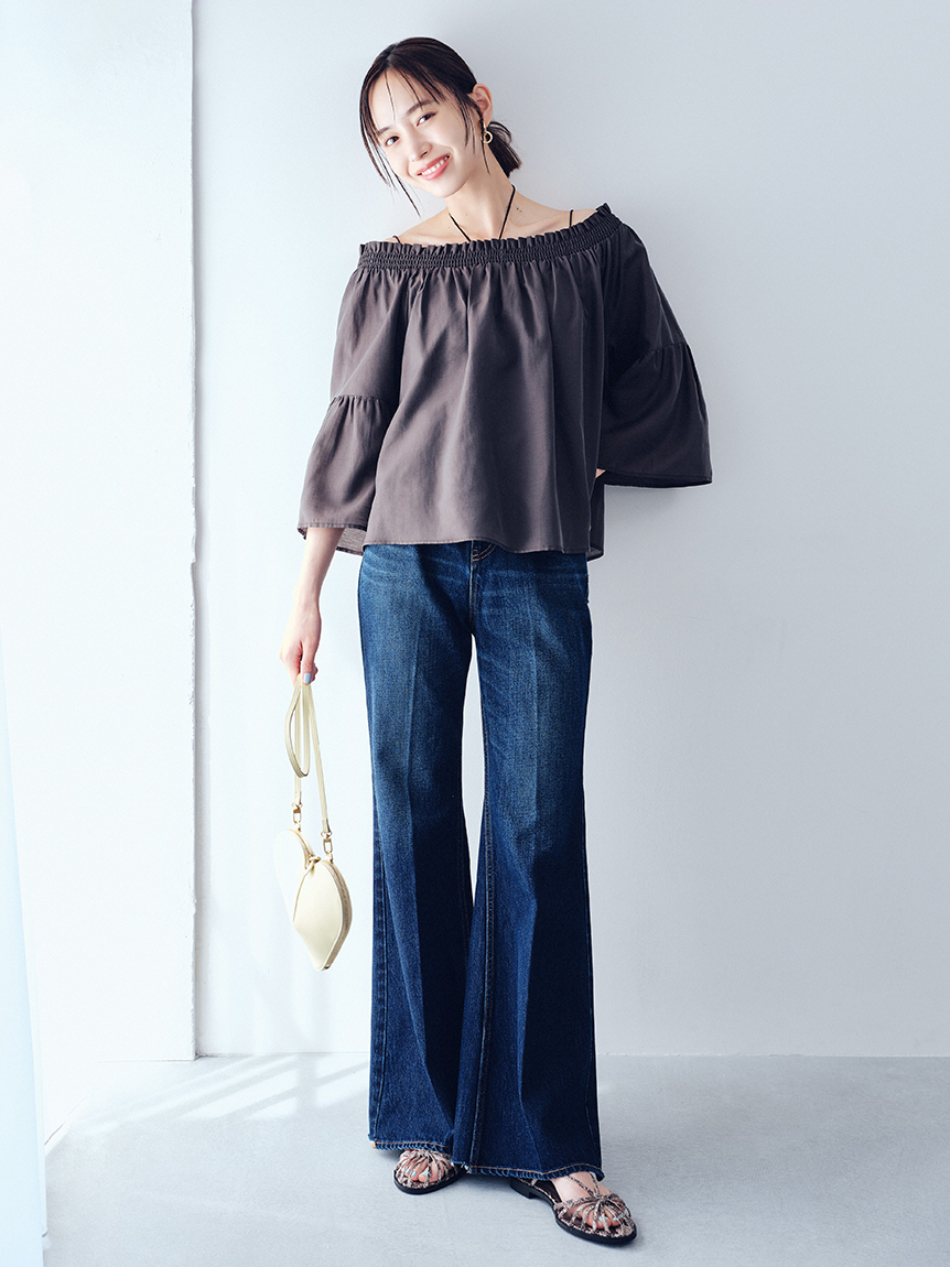 【MILA PANTS】フレアデニムパンツ