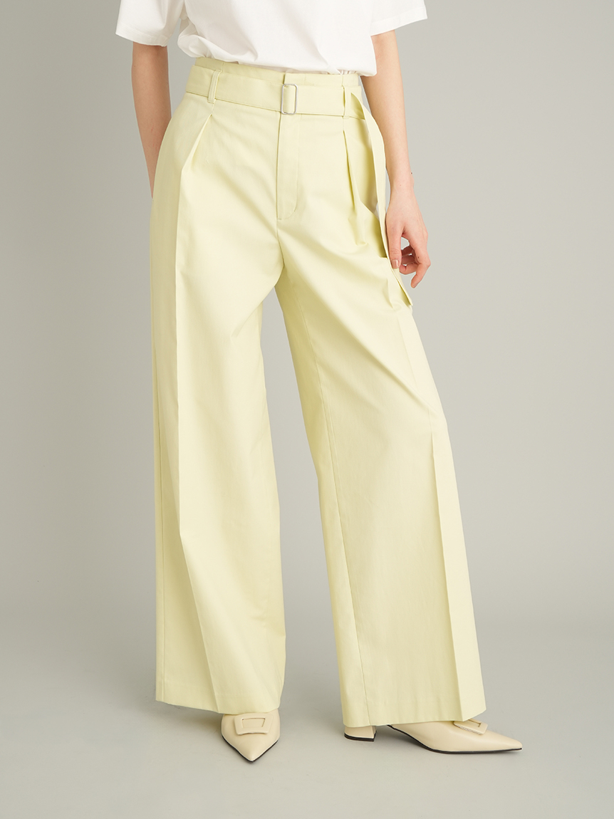 MILA PANTS】【UVカット】マルチファンクションセミワイドタックパンツ