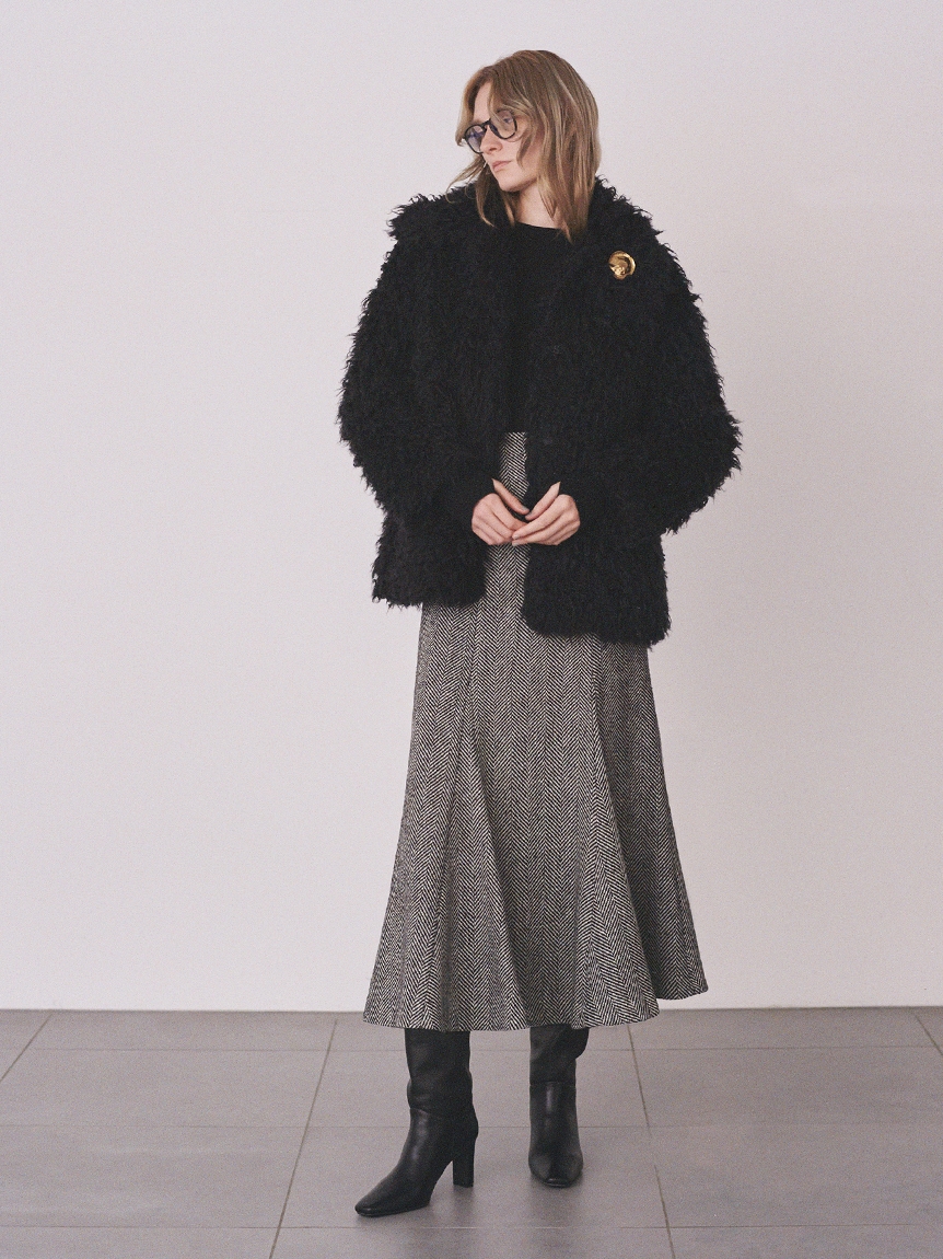 ヘリンボーンマーメイドフレアミディスカート 膝丈スカート スカート Mila Owen ミラオーウェン の通販サイト 公式