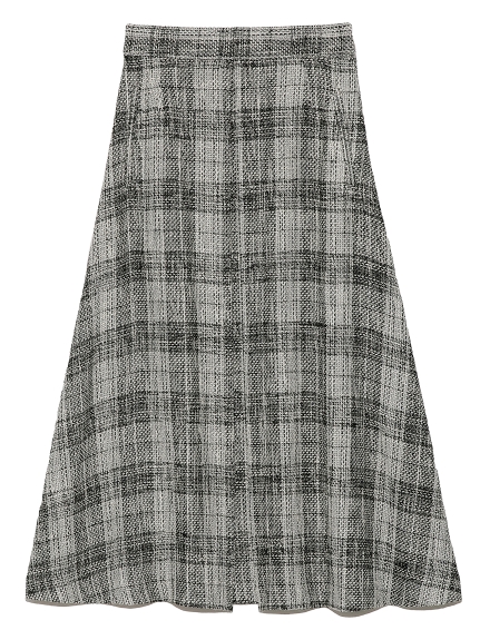 フロントタックAラインスカート(CHECK-0)