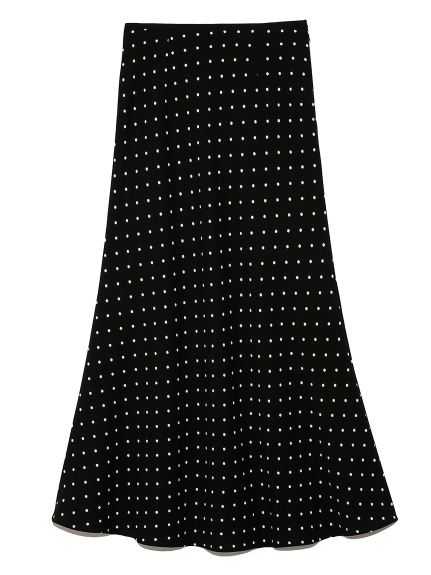 ウエストゴムデザインバイアスナロースカート(DOT-0)