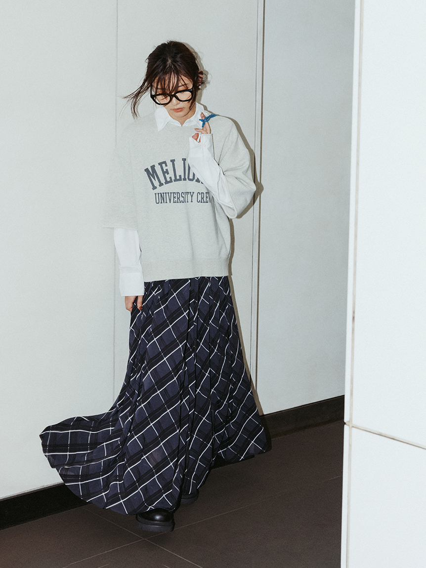 WEB限定00サイズ】ウエストゴムタックプレスフレアスカート