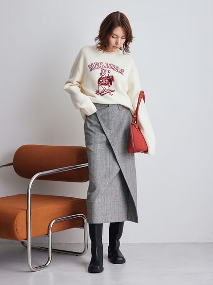 アシメストレートスカート