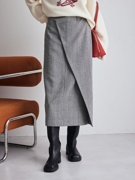 アシメストレートスカート(ロングスカート)｜スカート｜Mila Owen