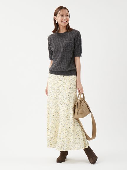 フラワープリントナロースカート(ナロースカート)｜スカート｜Mila