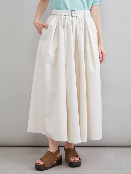 ウエストゴムタックフレアスカート