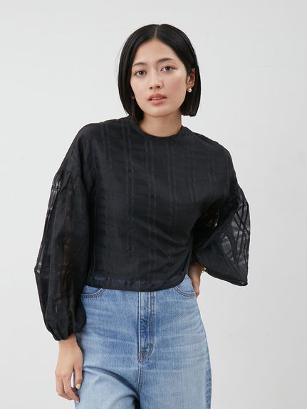 バックシャンボリュームスリーブブラウス(ブラウス)｜トップス｜Mila