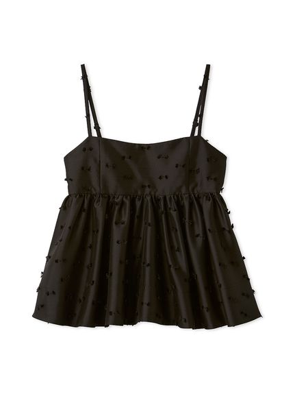 ジャガードペプラムキャミトップス