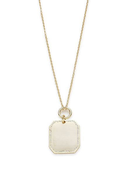 ラインストーンコインスライダーネックレス