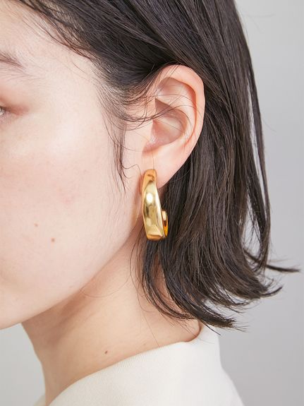 メタルドロップフープイヤリング