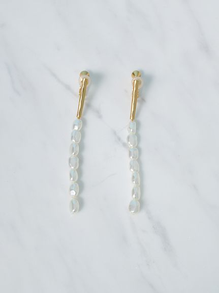 メタルボールチャームイヤリング