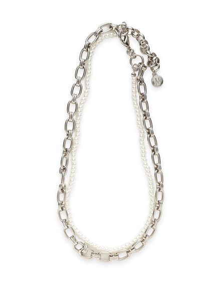 ２連パールチェーンネックレス