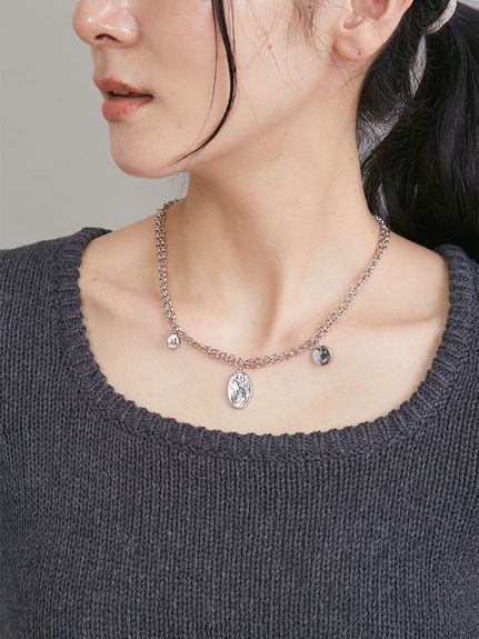 モチーフチャームチェーンネックレス